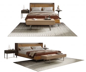 Modern Double Bed-ID:551470992
