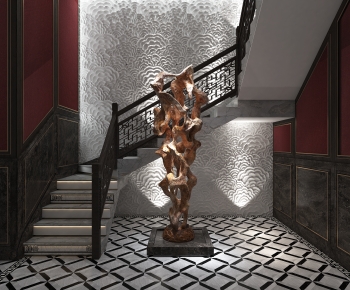 New Chinese Style Stairwell-ID:363749989