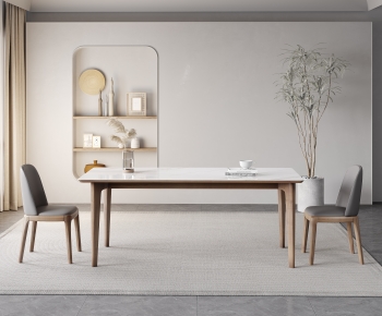 Modern Wabi-sabi Style Dining Table And Chairs-ID:431919101