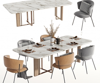 Modern Dining Table And Chairs-ID:636899572