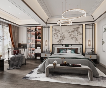 New Chinese Style Bedroom-ID:217849975