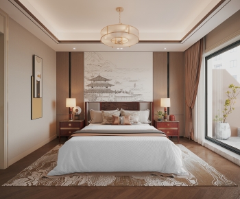 New Chinese Style Bedroom-ID:222975976