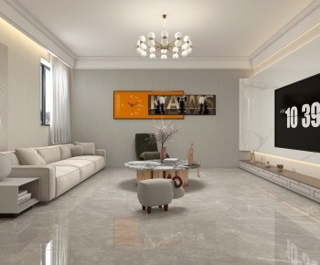 Simple European Style A Living Room-ID:731553081