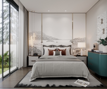 New Chinese Style Bedroom-ID:750647078