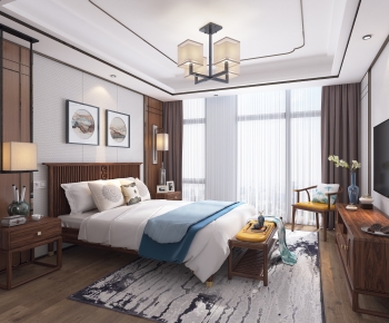 New Chinese Style Bedroom-ID:539594895