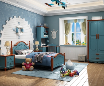 Mediterranean Style Children's Room-ID:675529002