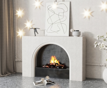 Simple European Style Fireplace-ID:383358002