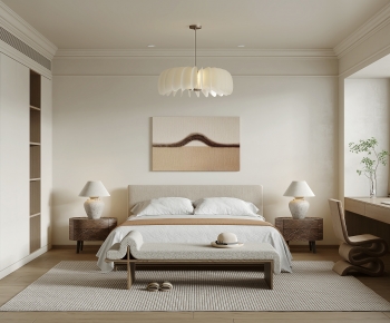 Wabi-sabi Style Bedroom-ID:123544932