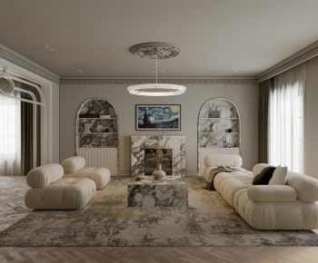 Modern Wabi-sabi Style A Living Room-ID:914309022