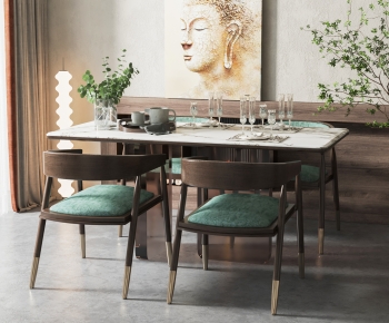 New Chinese Style Dining Table And Chairs-ID:302050112