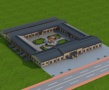 New Chinese Style Building Appearance-ID:300057891