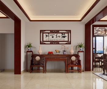 中式别墅客厅茶室-ID:560254108