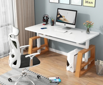 Nordic Style Computer Desk And Chair-ID:899189007