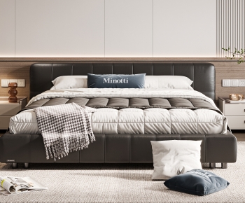 Modern Double Bed-ID:211925988