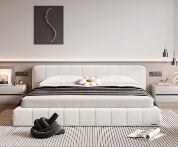 Modern Double Bed-ID:679275994