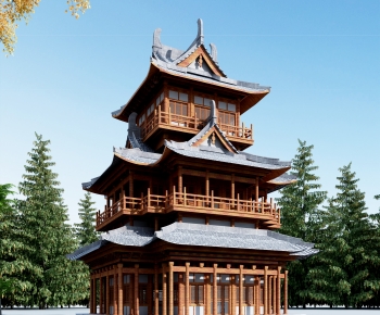 Chinese Style Ancient Architectural Buildings-ID:173971892