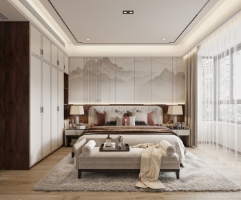 New Chinese Style Bedroom-ID:153306019