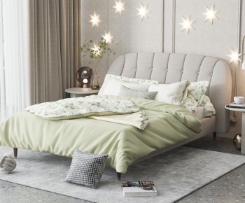 Modern Double Bed-ID:382394083