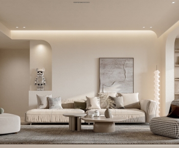 Modern Wabi-sabi Style A Living Room-ID:200076102