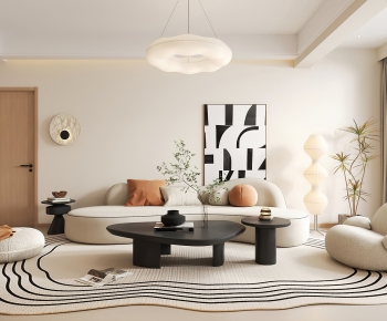 Wabi-sabi Style A Living Room-ID:611835005