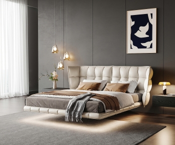 Modern Double Bed-ID:791692977