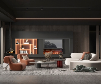 Modern A Living Room-ID:808295018