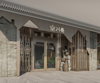 New Chinese Style Facade Element-ID:282933003