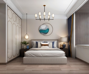 New Chinese Style Bedroom-ID:632155906