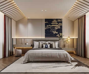 New Chinese Style Bedroom-ID:434879062