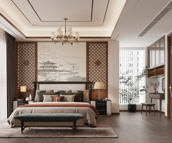 New Chinese Style Bedroom-ID:275373948