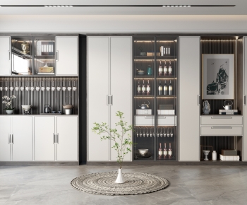 New Chinese Style Wine Cabinet-ID:983936073