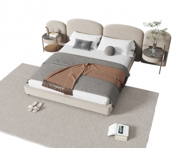 Modern Double Bed-ID:580480172