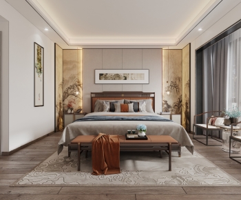 New Chinese Style Bedroom-ID:262578018