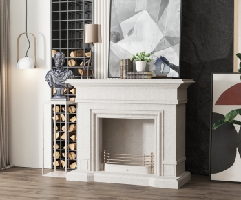 Simple European Style Fireplace-ID:209080931