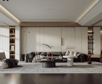 Modern Wabi-sabi Style A Living Room-ID:200367936