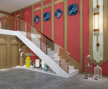 New Chinese Style Stairwell-ID:954550039