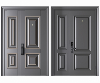 Modern Unequal Double Door-ID:435208083