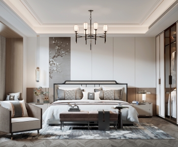 New Chinese Style Bedroom-ID:695625076