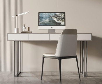 Modern Computer Desk And Chair-ID:153840073