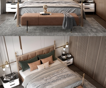 Modern Double Bed-ID:821021087