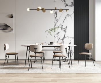 Modern Dining Table And Chairs-ID:652559047