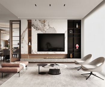 Modern A Living Room-ID:751291996