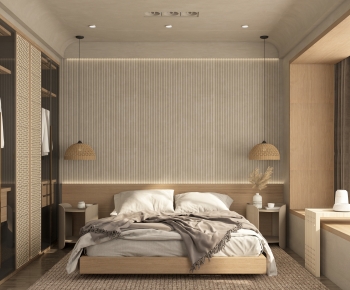 Wabi-sabi Style Bedroom-ID:737255103