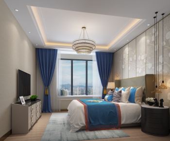 New Chinese Style Bedroom-ID:951112036