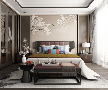 New Chinese Style Bedroom-ID:379553083