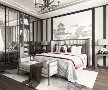 New Chinese Style Bedroom-ID:180351026