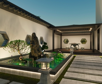 New Chinese Style Courtyard/landscape-ID:327864894