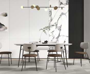 Modern Dining Table And Chairs-ID:617189884