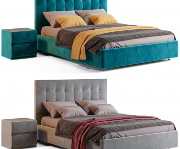 Modern Double Bed-ID:551140379