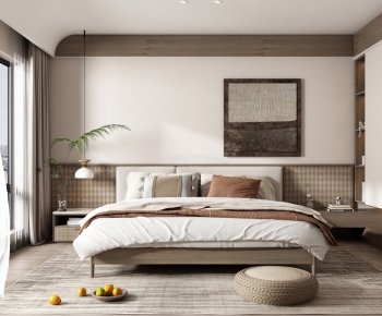 Wabi-sabi Style Bedroom-ID:187015063